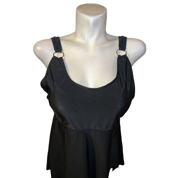 New Women's Size 3XL Black MODEST Tankini SWIM DRESS SWIMDRESS Top / NO BOTTOM - Picture 2 of 5